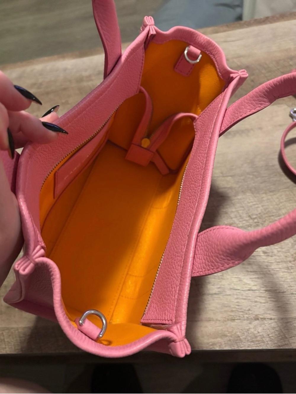 Marc Jacobs Pink Canvas The Tote Bag Small with Strap - Picture 3 of 7